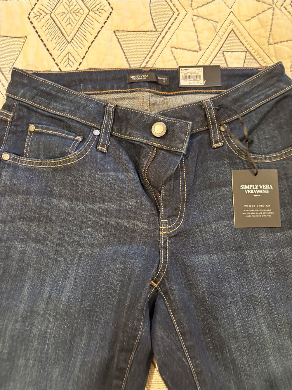 Simply Vera Vera Wang Dark Blue Bootcut Jeans